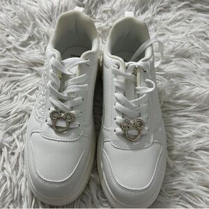 Disney White Sneakers with Gold Accents
